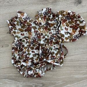 Kate Quinn mushroom retro Peter Pan collar one piece with bonnet